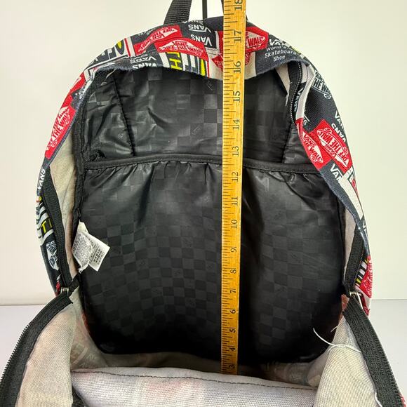 Vans Old Skool III Backpack Red Black White 18 inch Dual Strap Computer Bag - Picture 8 of 16